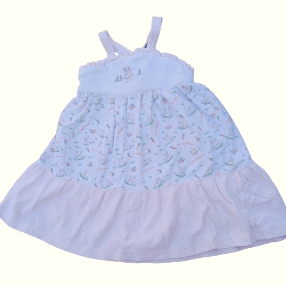 Kissy Kissy White and Pink Casual Kids Dress